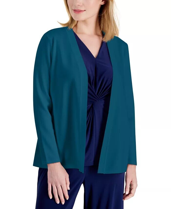 

Кардиган Petite Newport с открытым передом AK Anne Klein, синий