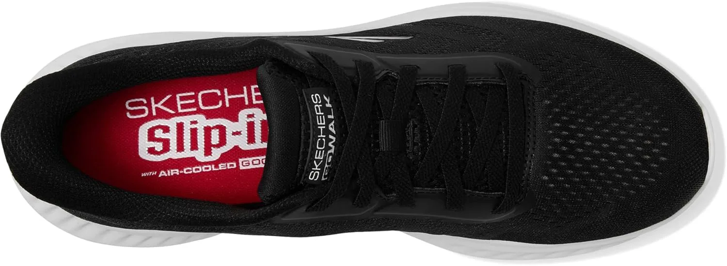 Мужские слипоны Skechers Hands Free Go Walk Now - кроссовки Payton, черно-белый — фото 2