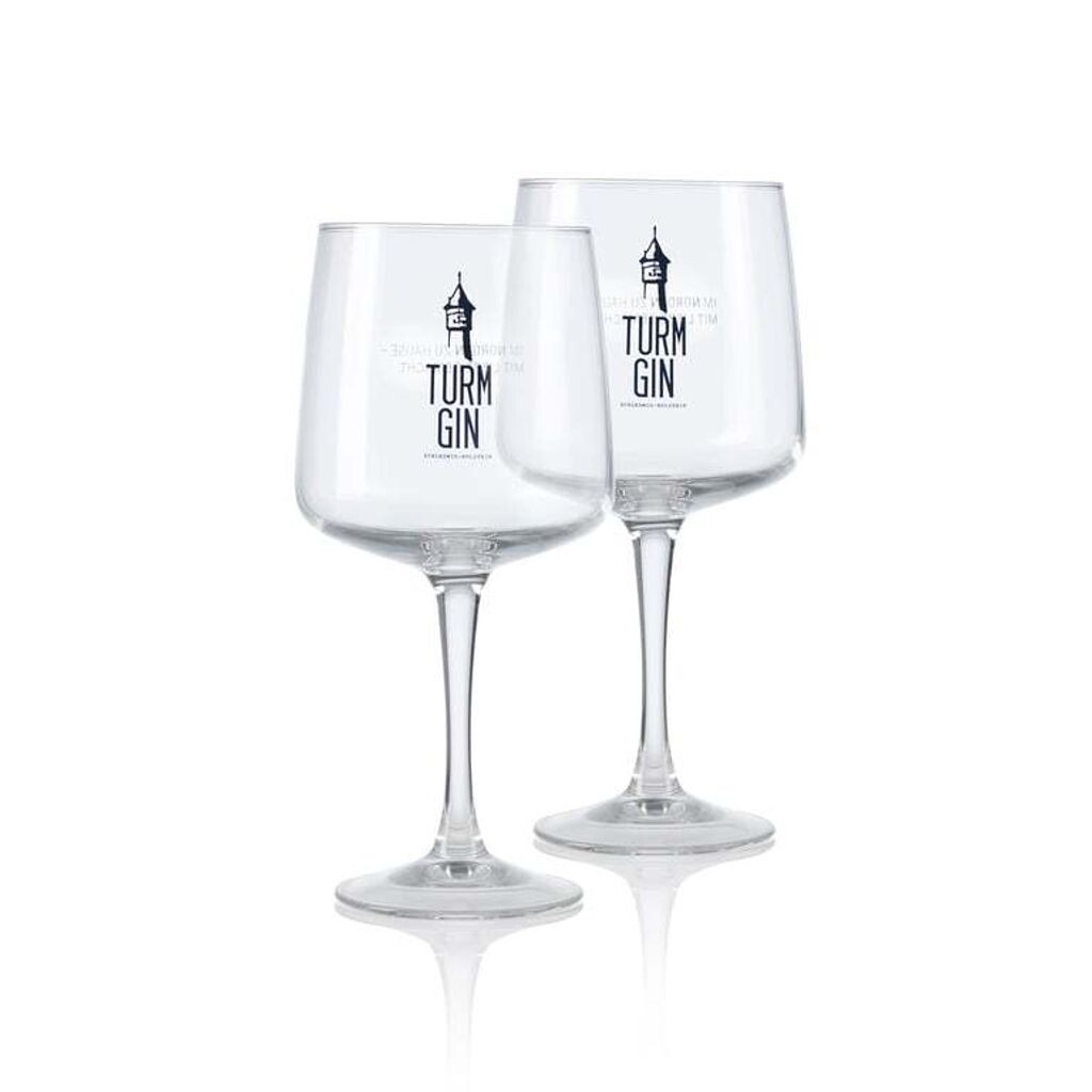 

TURM GIN Copa Стакан с логотипом и надписью - 720 мл - набор из 2 шт DS Produkte, прозрачный