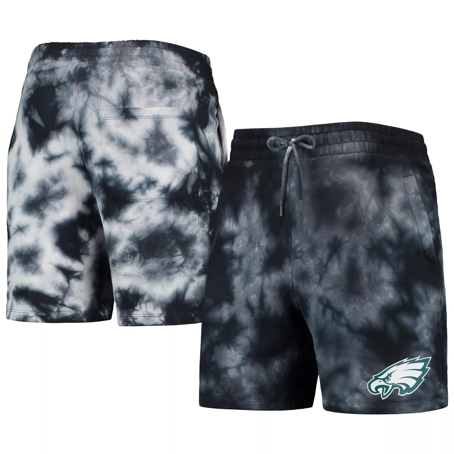 

Мужские черные шорты Philadelphia Eagles с принтом тай-дай New Era