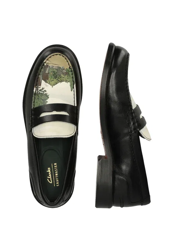 Туфли craftjames slip ons Clarks, черная кожа — фото 3