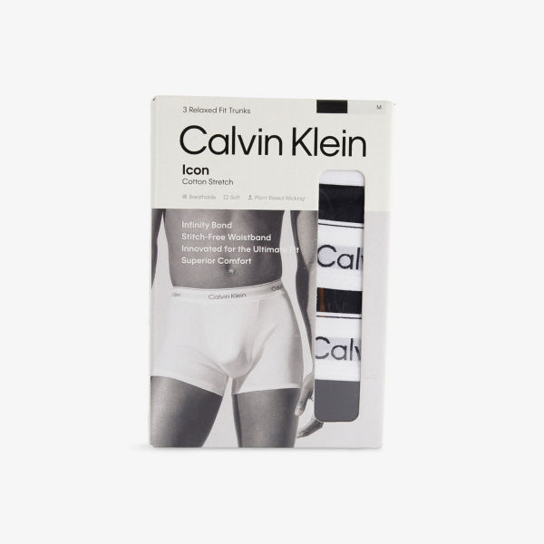 

Трусы хлопковые Calvin Klein Icon с логотипом, черный