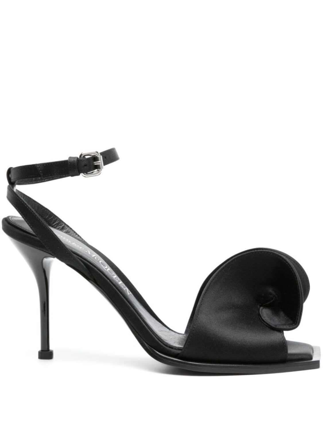 

Alexander McQueen атласные босоножки, черный
