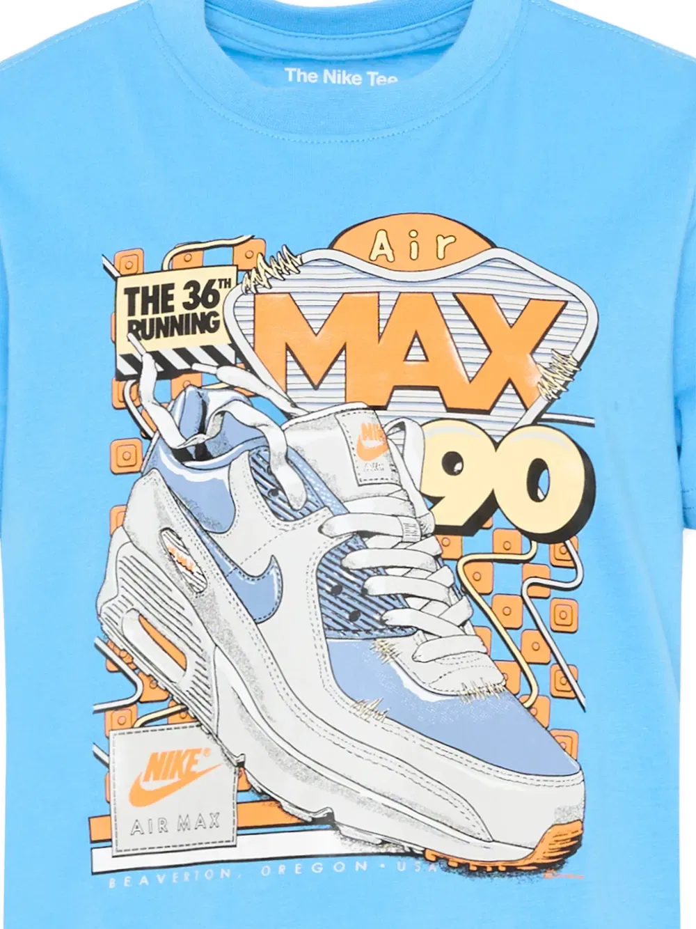 Футболка с коротким рукавом и графическим принтом Nike Kids, синий — фото 4