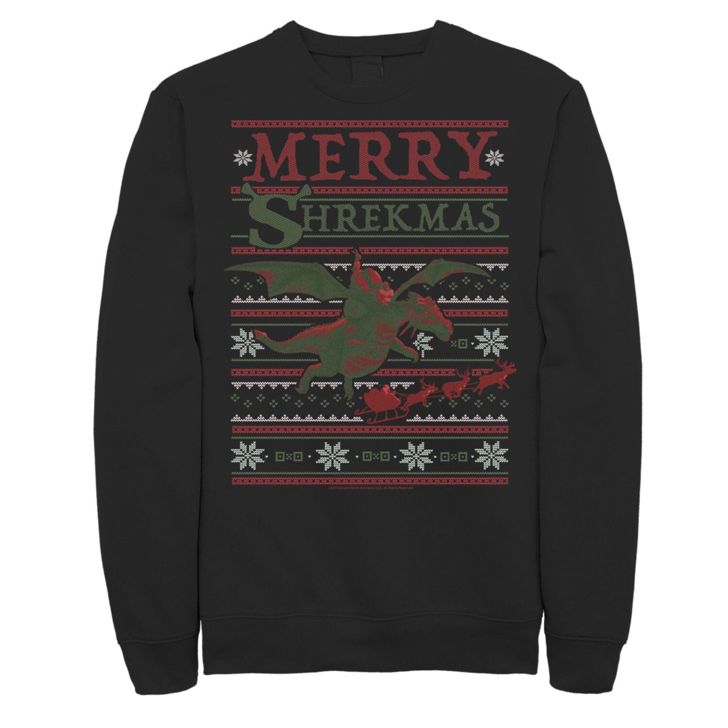 

Мужской свитшот Shrek Merry Shrekmas Licensed Character