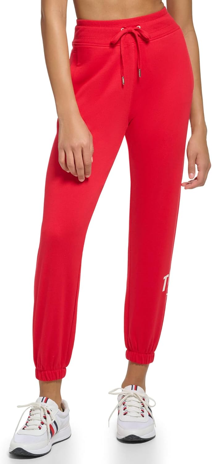 

Женские спортивные брюки Tommy Hilfiger Varsity с логотипом, резинкой и шнурком на поясе, Rich Red