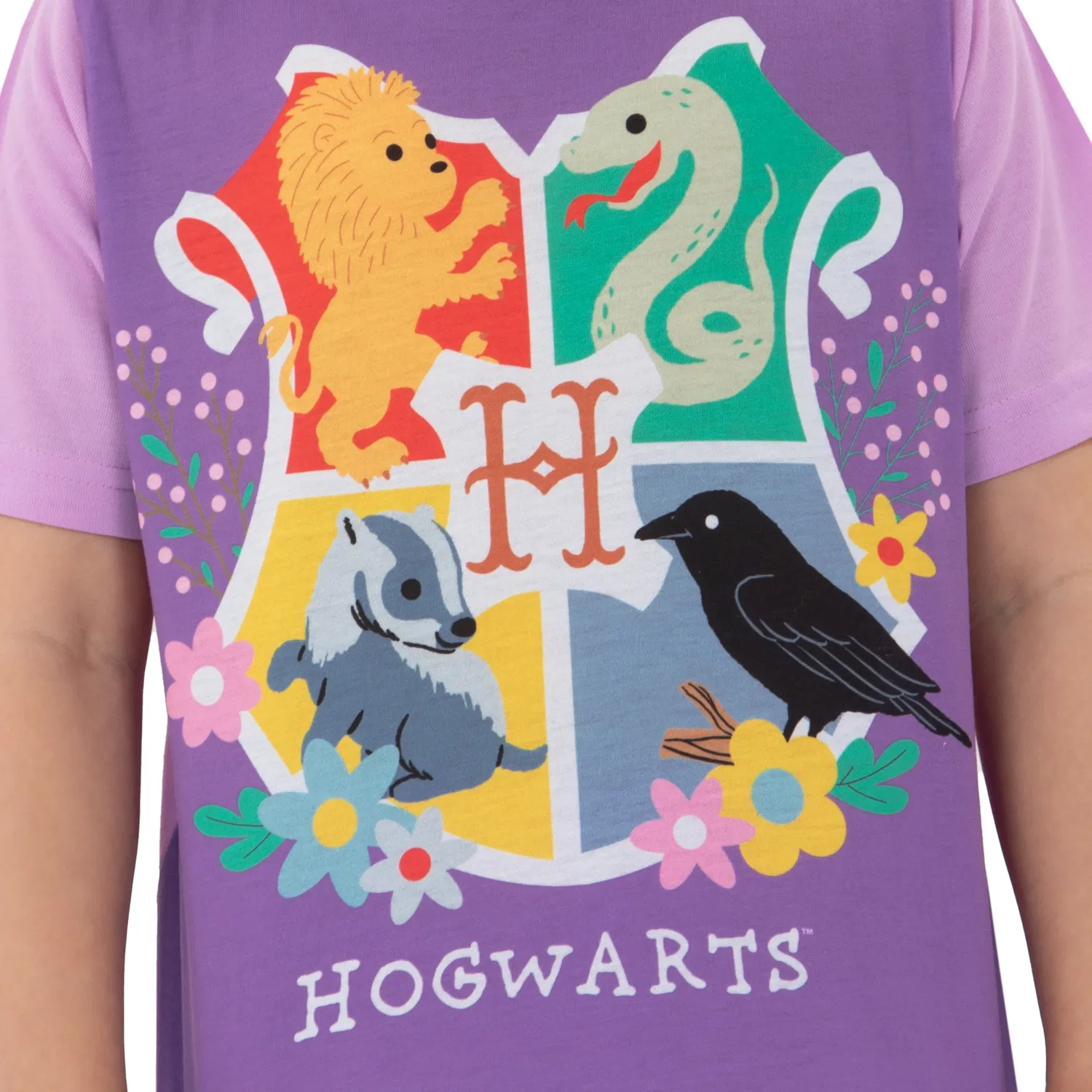 Пижама детская с Хогвартсом Harry Potter, фиолетовый — фото 3