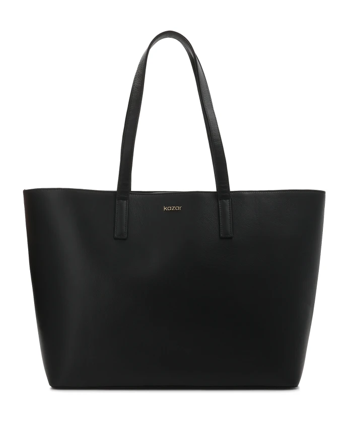 

Кожаная минималистичная сумка через плечо Kazar, черный