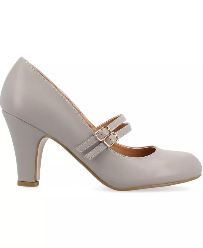 Женские туфли-лодочки Windy с двумя ремешками Mary Jane Journee Collection, серый — фото 2
