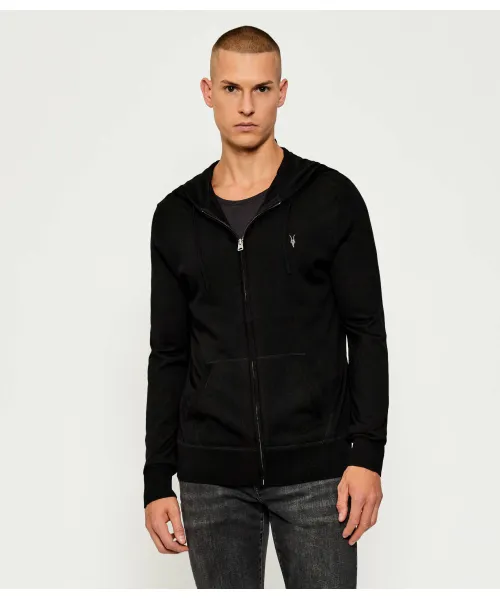 

Модный шерстяной свитер Slim fit All Saints, черный