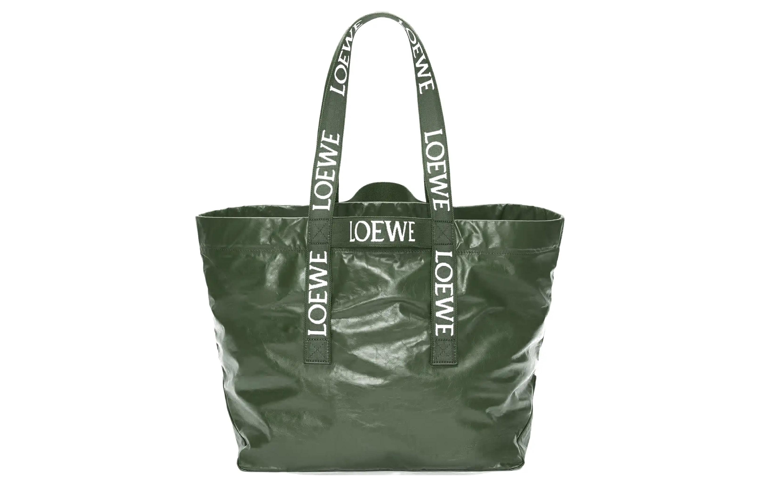 

LOEWE Кожаная сумка-шоппер, шоппер, сумка через плечо, женская сумка Regular мужская темно-зеленая