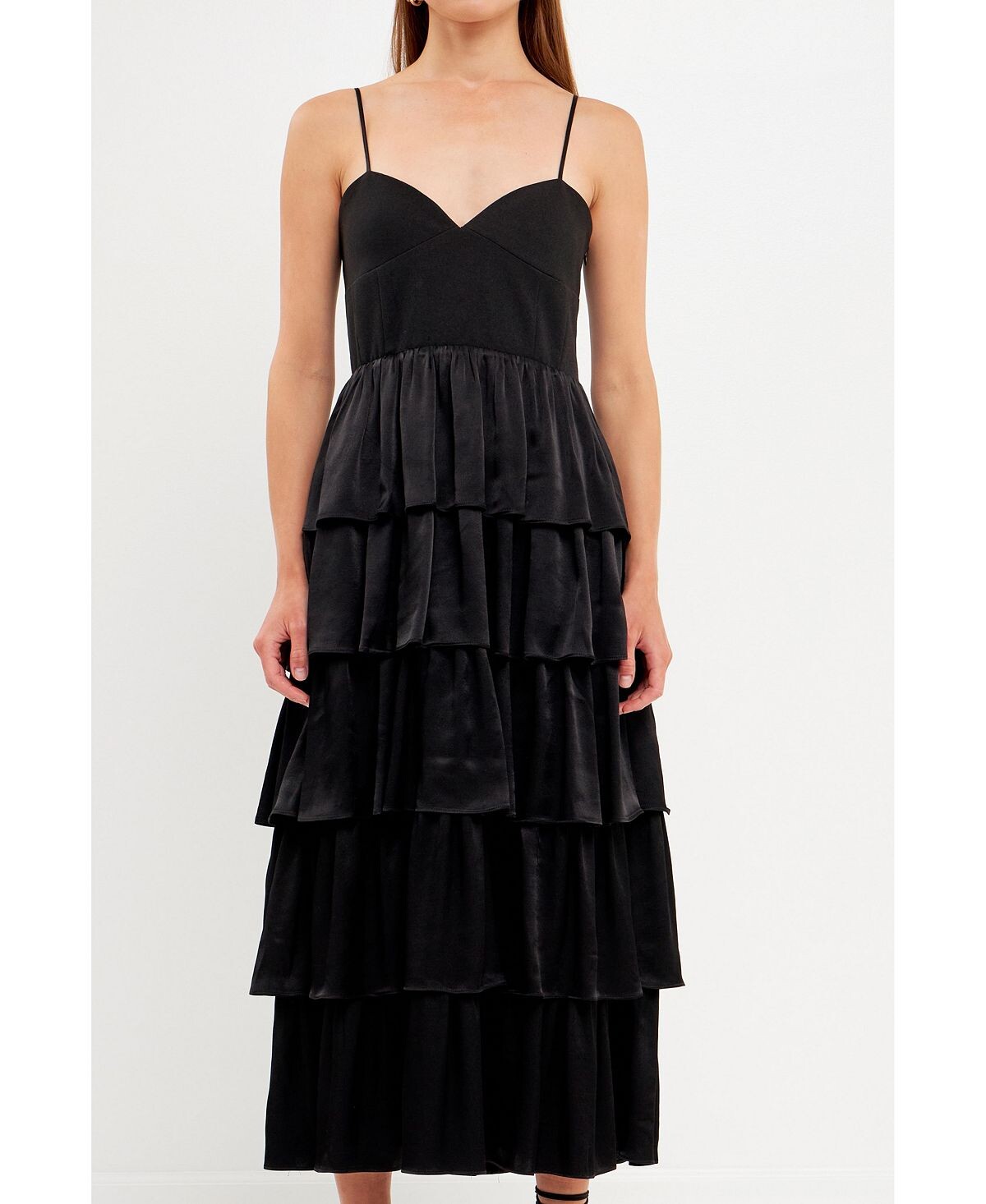 

Женское платье макси смешанного цвета endless rose, черный