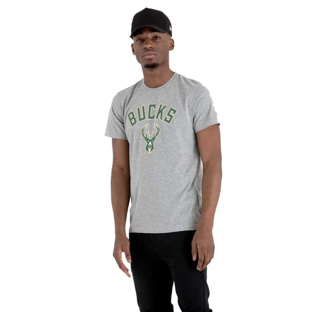 

Футболка с коротким рукавом New Era Team Logo Milwaukee Bucks, серый