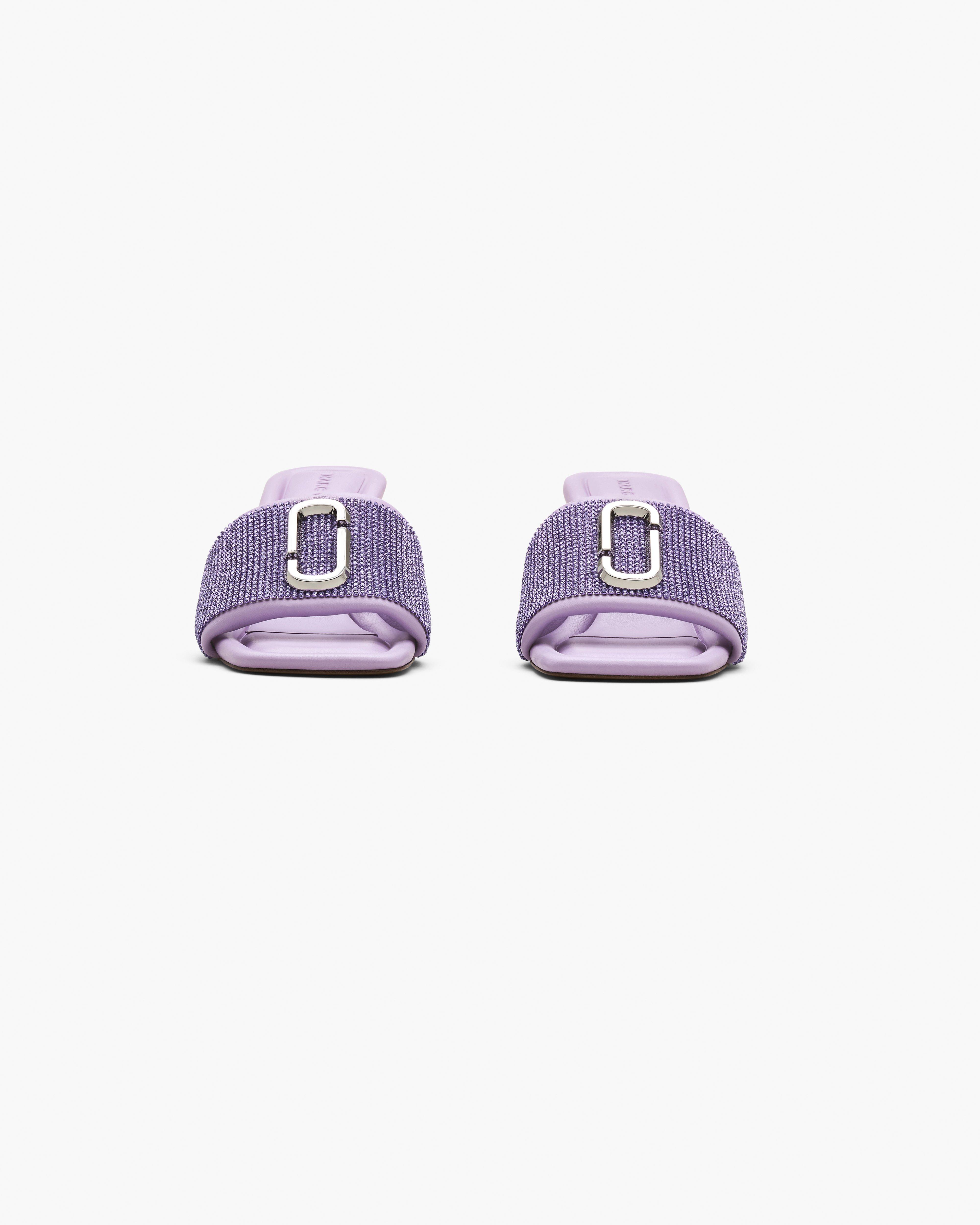 Босоножки на каблуке Marc Jacobs со стразами, цвет Wisteria/Wisteria Crystal — фото 3