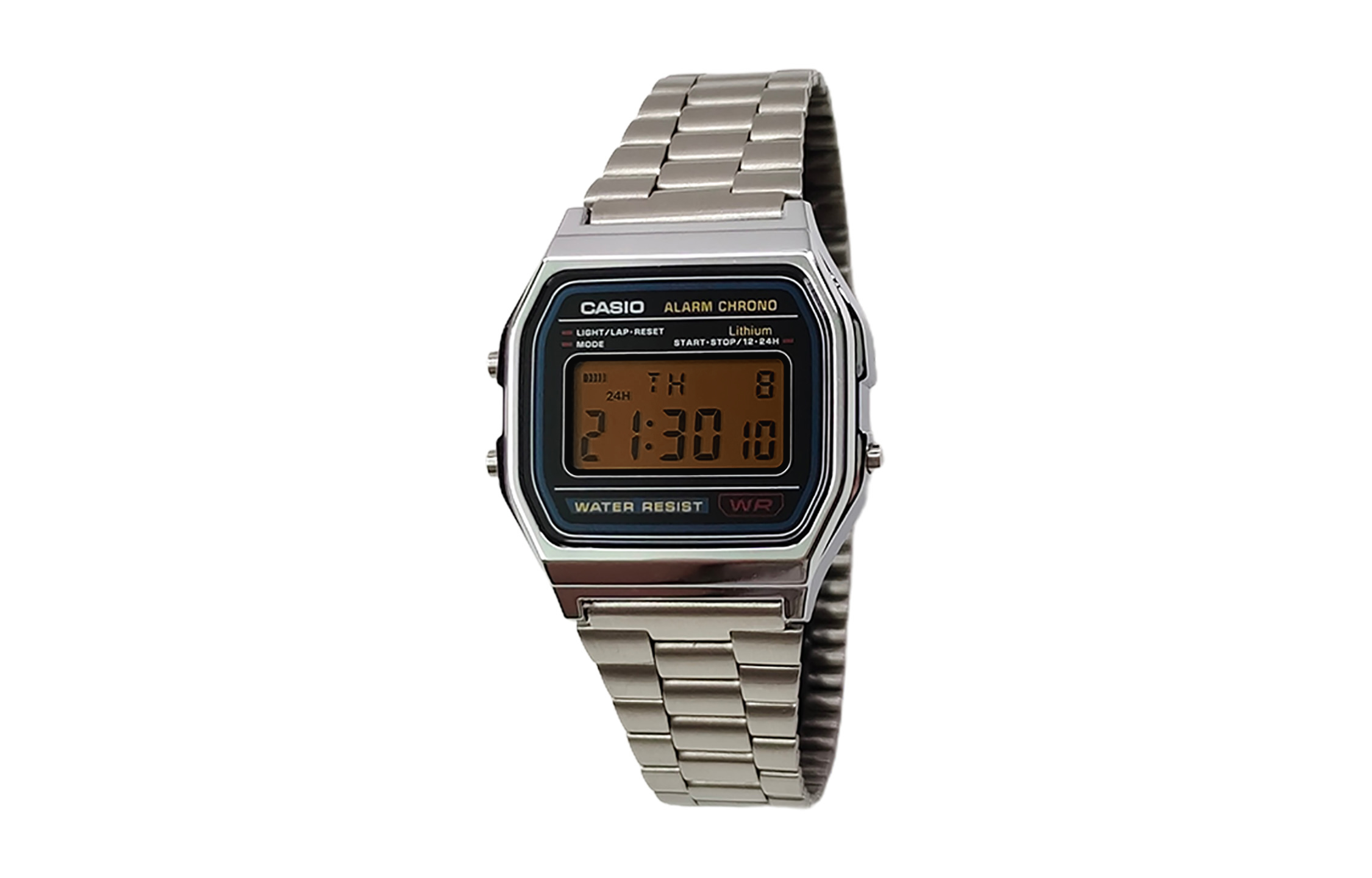 

CASIO Мужские часы Retrofit Series с кварцевым механизмом, стальной браслет, черный циферблат