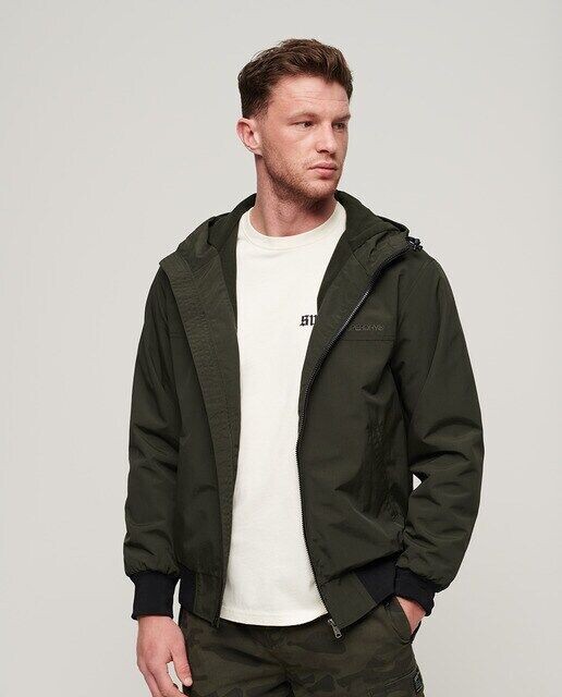 

Мужской бомбер из нейлона с капюшоном Surplus Superdry, хаки