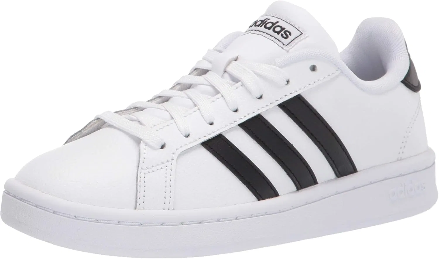 Кроссовки Adidas Unisex Grand Court Base 00s из замши и резины, модель JQ6018, White Black