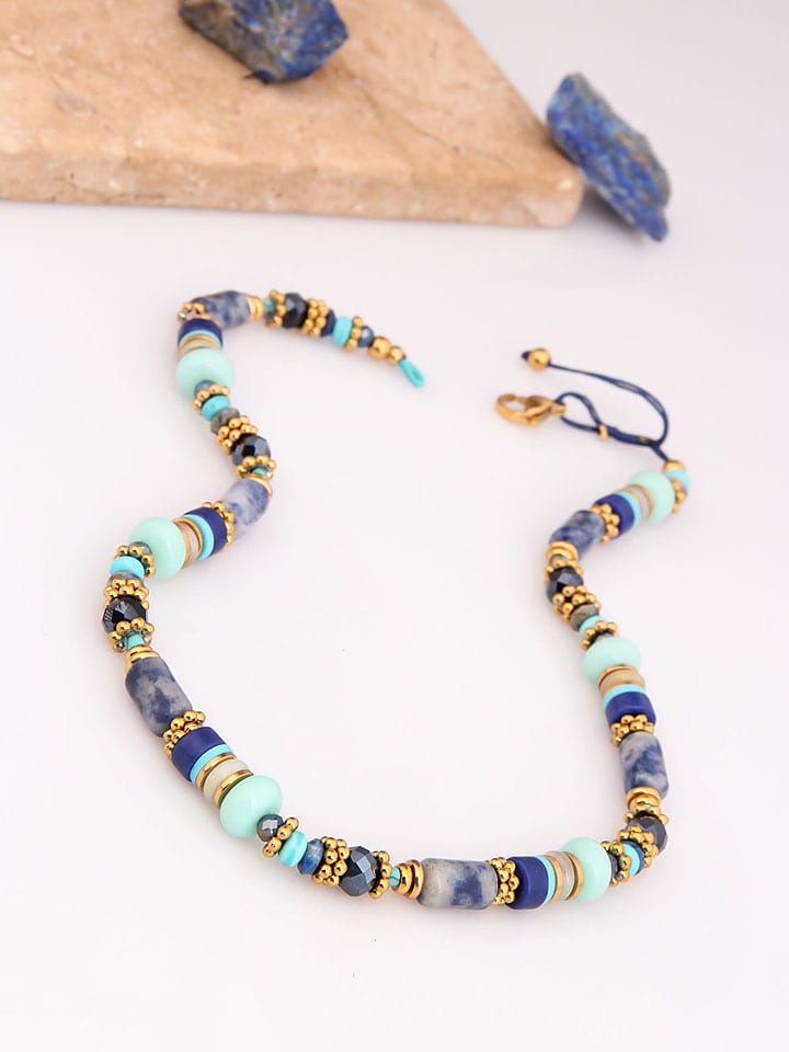 

Позолоченное колье с драгоценными камнями - (Д)45 см Charlize