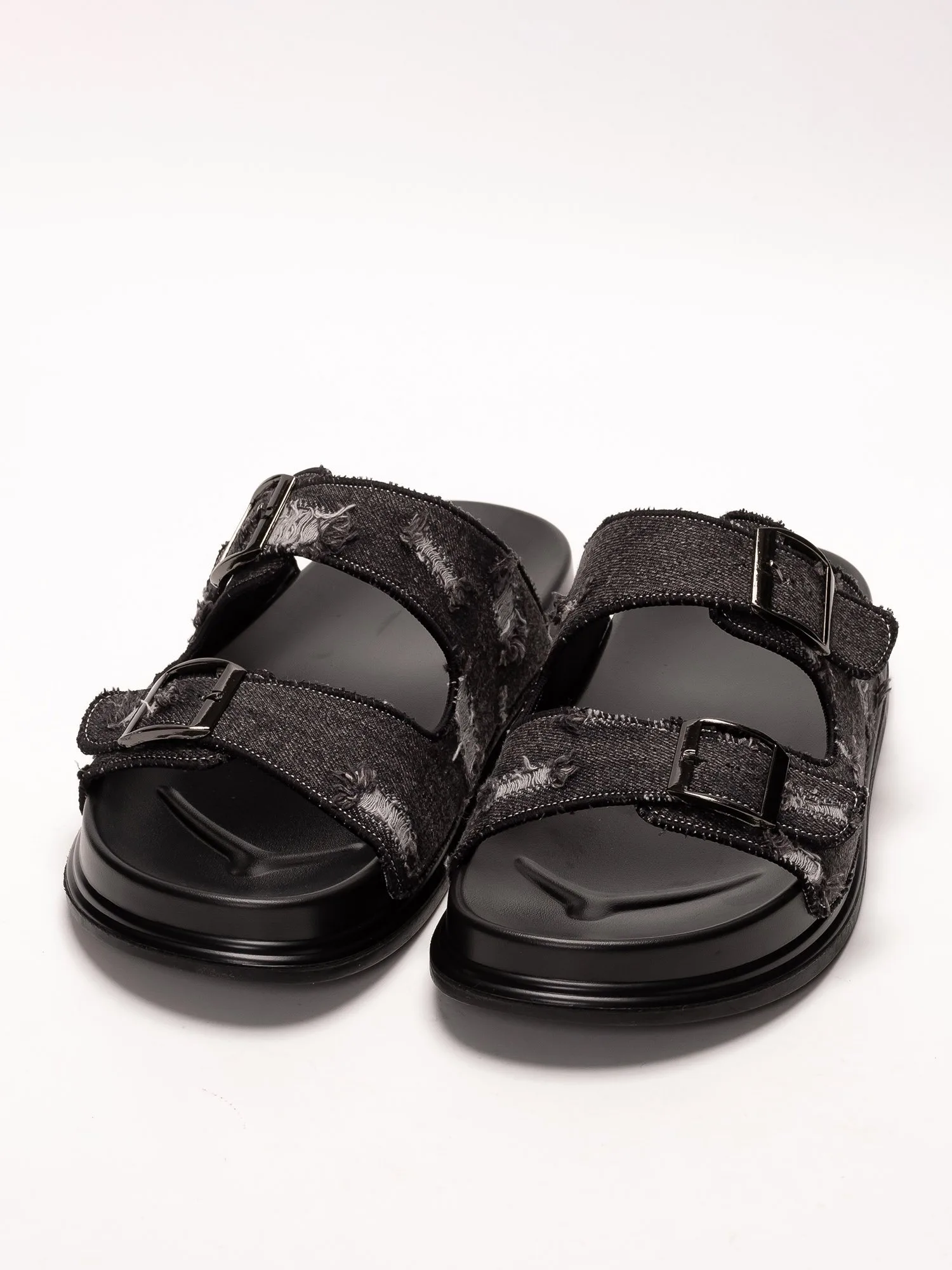 Удобные сандалии с двойным ремешком SVEC, Denim Black — фото 3