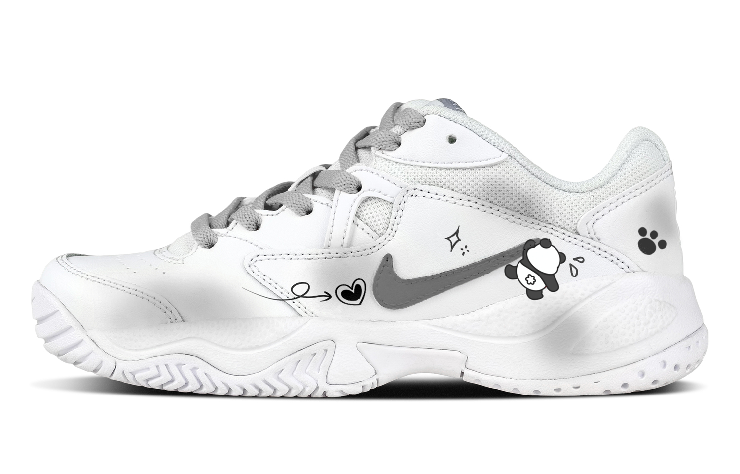 

Nike Court Lite 2 Climbing Bear Abrasion Resistant низкие кроссовки для тенниса Women's серый белый
