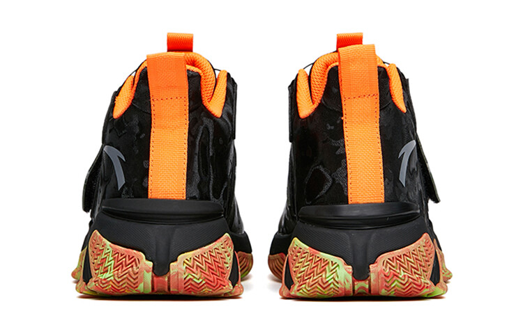 Кроссовки Sniper Kids Lifestyle GS Mid-top, черные/флуоресцентно-оранжевые Anta Kids — фото 4