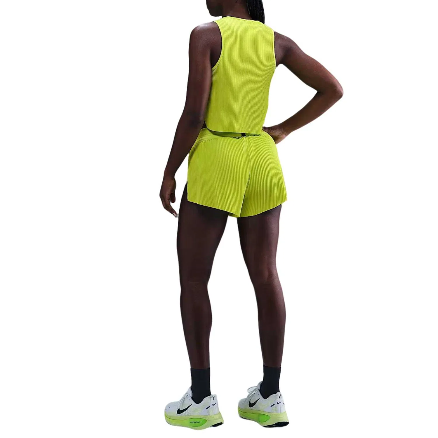 Топ для бега женский AeroSwift Dri-FIT Adv укороченный Nike, Yellow — фото 3