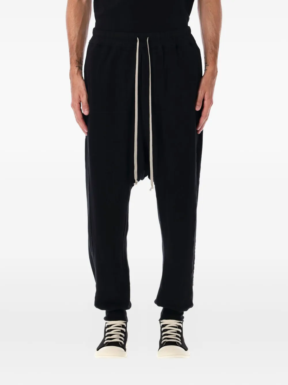 

Брюки с заниженным шаговым швом и завязкой на шнурке Rick Owens DRKSHDW, черный