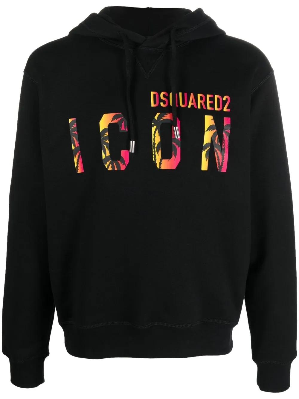 

Толстовка с капюшоном и принтом Icon DSQUARED2, черный