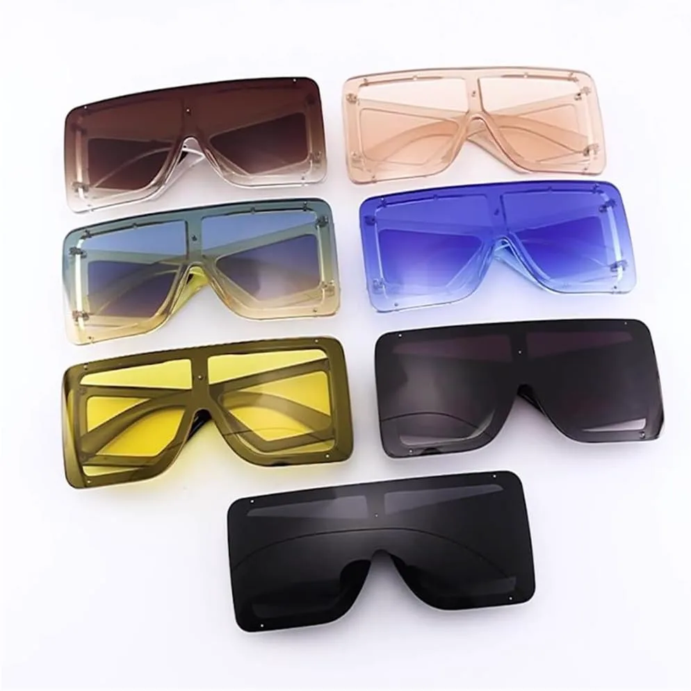 

Крупные винтажные солнцезащитные очки с градиентным переходом цвета, женские, в стиле стимпанк, разноцветные, с защитой от УФ-излучения UV400 HDUBFY, Gradient Gray