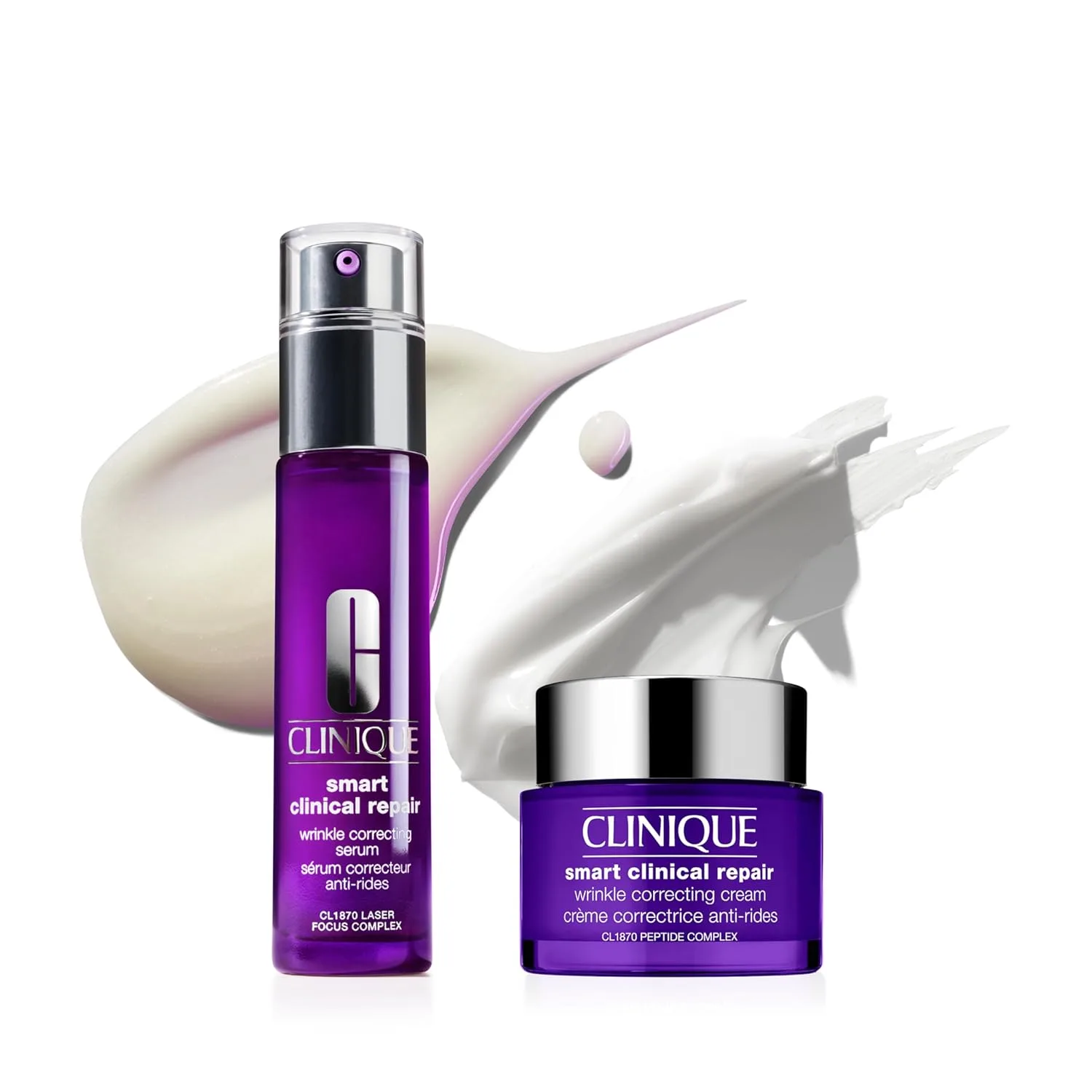 Набор Clinique — Smart Duo - Крем для лица Smart Clinical Repair с эффектом омоложения и коррекцией морщин + Сыворотка для лица Smart Clinical