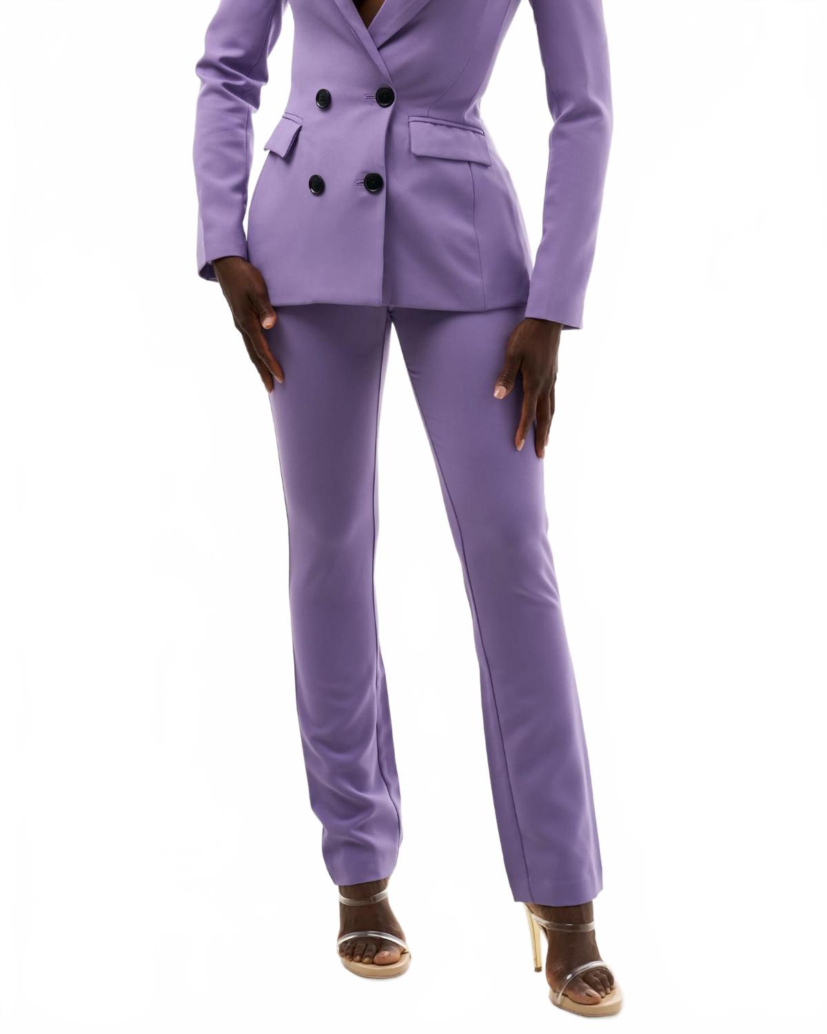 

Брюки Kris с прямыми штанинами в фиолетовом цвете Ciao by CC