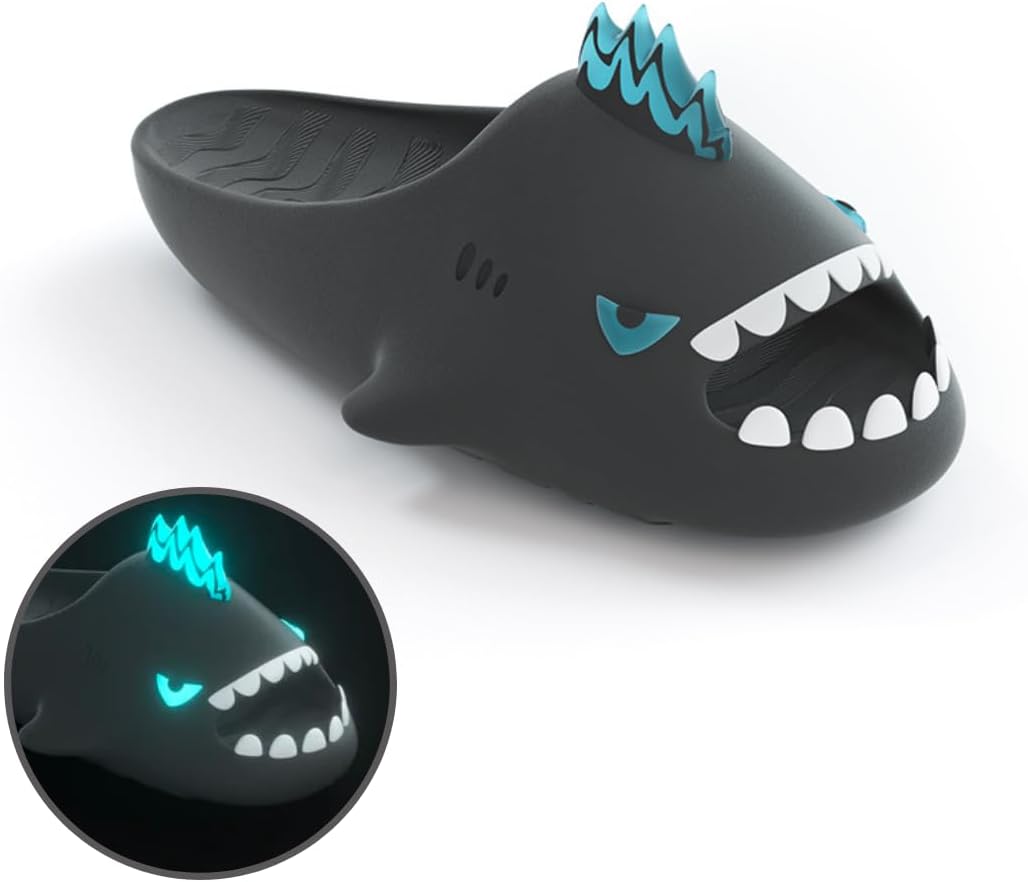 

Сандалии Hello Slippers Sharkicks Pro Shark Slides, супермягкие, экологичные, из материала EVA, для женщин и мужчин, для дома и улицы, черный