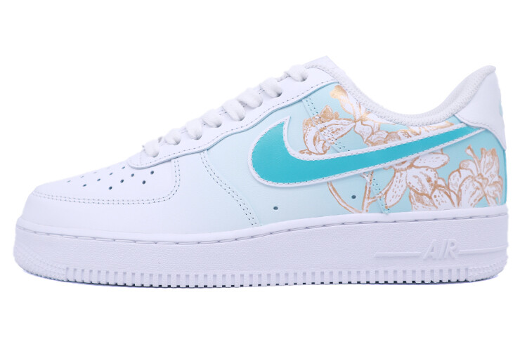 

Кроссовки Nike Air Force 1 Skateboard Shoes Women's Low-Top White Blue, Синий, Кроссовки Nike Air Force 1 Skateboard Shoes Women's Low-Top White Blue