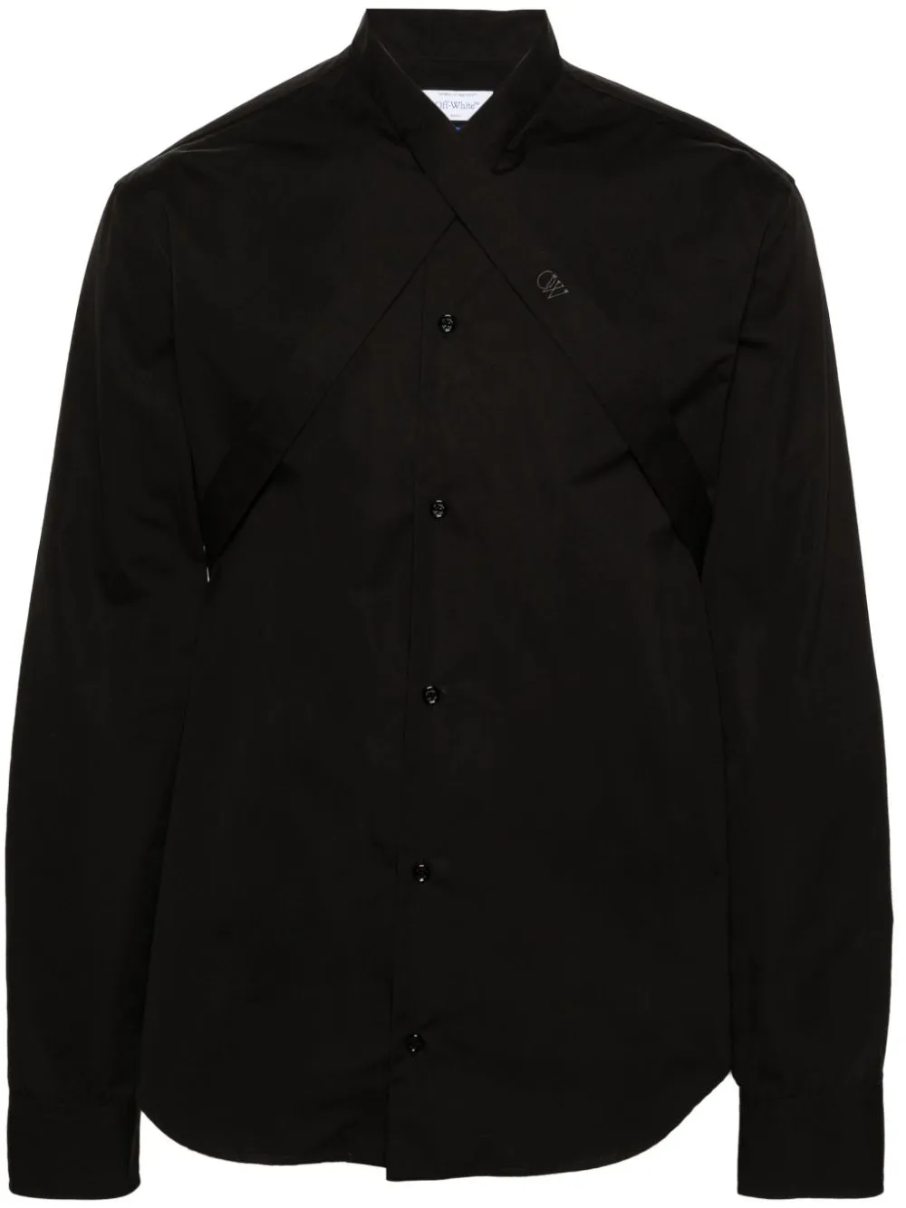 

Рубашка с воротником Duchesse OFF-WHITE, черный