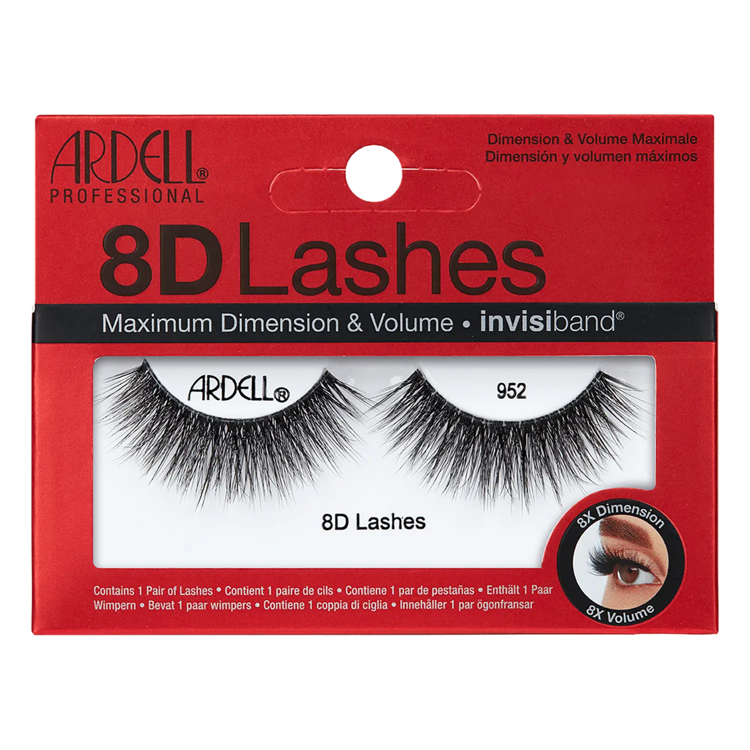 

Накладные ресницы на полоске Ardell 8D Lashes 952, 1 упаковка