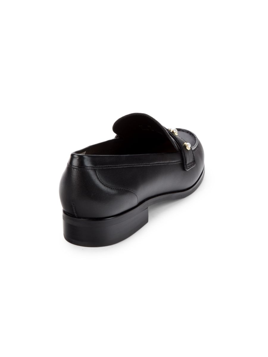 Пенни-лоферы Owen из кожи с имитацией жемчуга Stuart Weitzman, белый — фото 3
