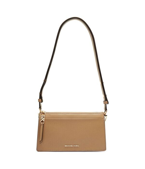 

Сумка-мессенджер женская Michael Kors кожаная с логотипом, бежевый