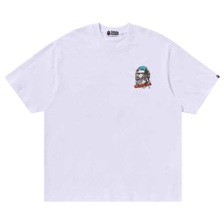 

Футболка BAPE Comic Art Ape Head Relaxed Fit Tee, белый