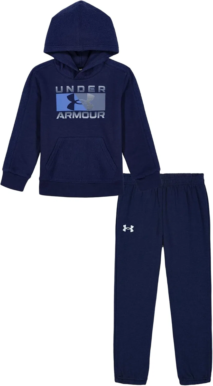 Детский спортивный костюм Under Armour, толстовка и штаны, Mid Navy Reverse