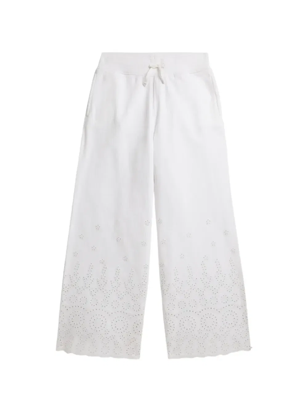 Широкие брюки с люверсами Polo Ralph Lauren Kids, белый