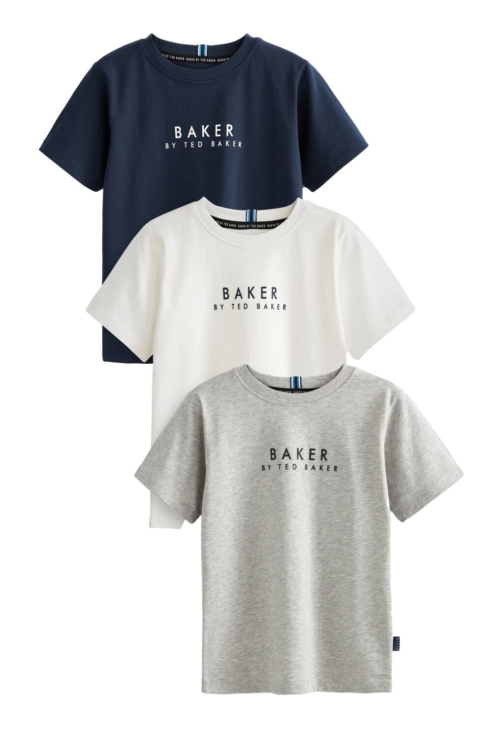 

НАБОР 3 – принт на футболке 3 PACK Baker by Ted Baker, цвет navy grey white