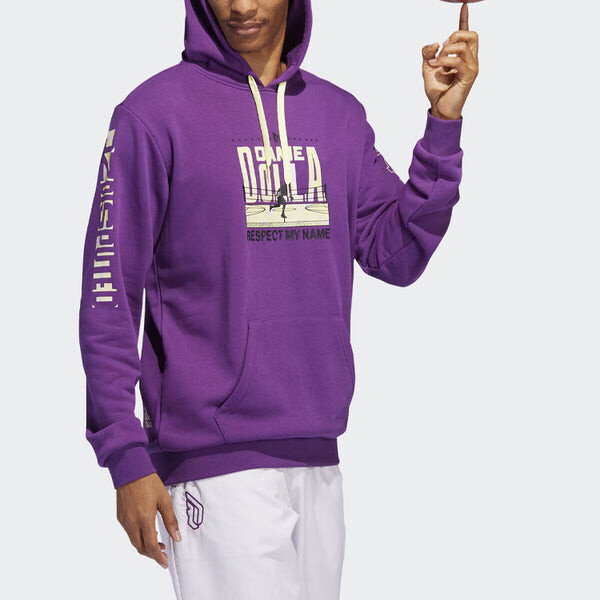 Толстовка Adidas Dame Ko Hdy Pattern Printing Basketball Sports Purple, мультиколор — фото 4