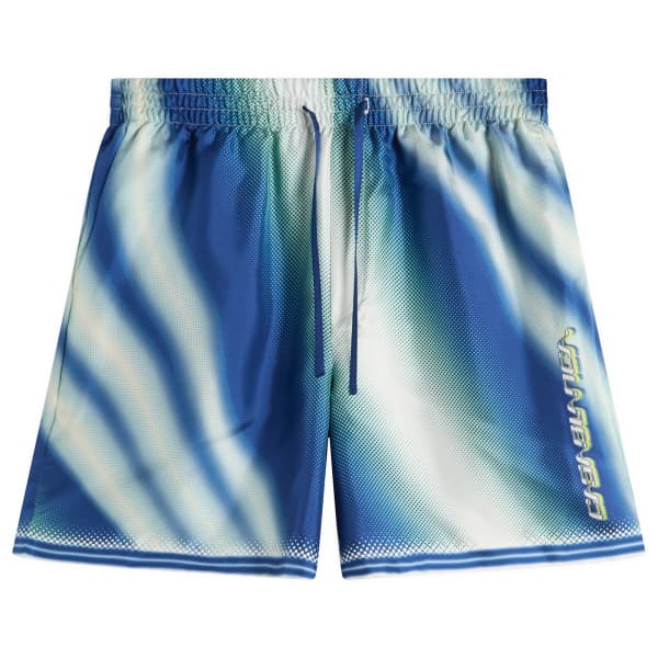 

Шелковые шорты с изображением пылающего теннисного мяча Casablanca, синий