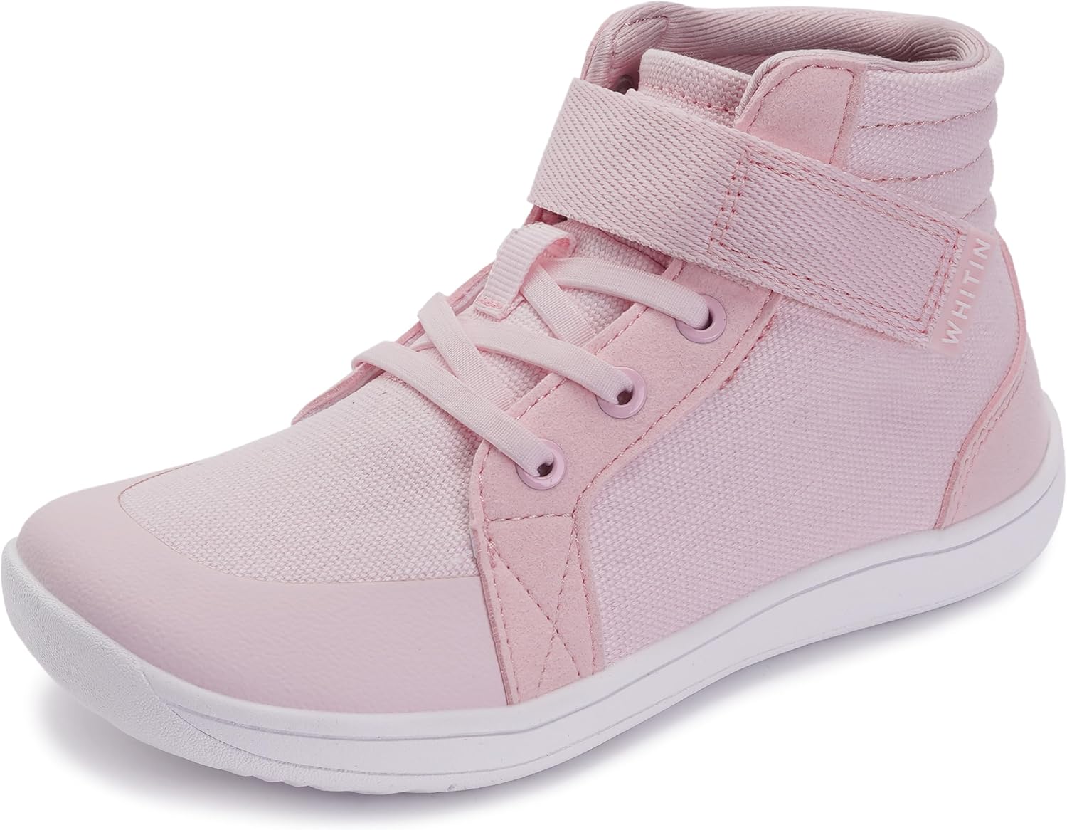 

Детские кроссовки WHITIN с широким верхом и высокой подошвой, Минималистичные кроссовки в уличном стиле для мальчиков и девочек, Естественная и здоровая посадка, розовый