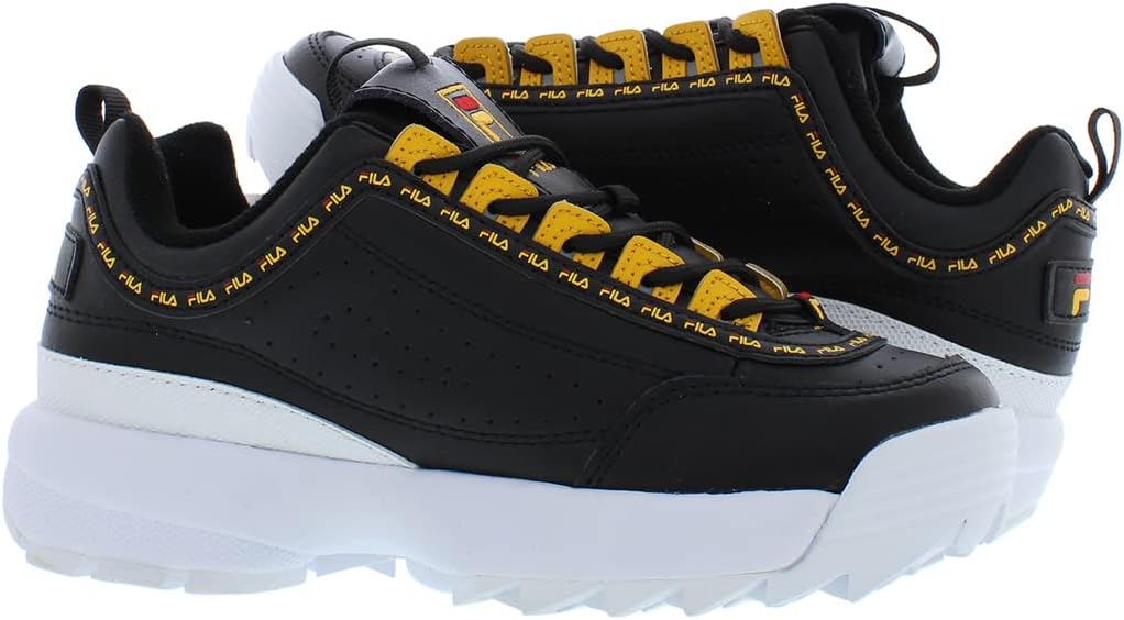 Кроссовки для мальчиков Fila Disruptor II Premium Repeat, черный/золотой — фото 4