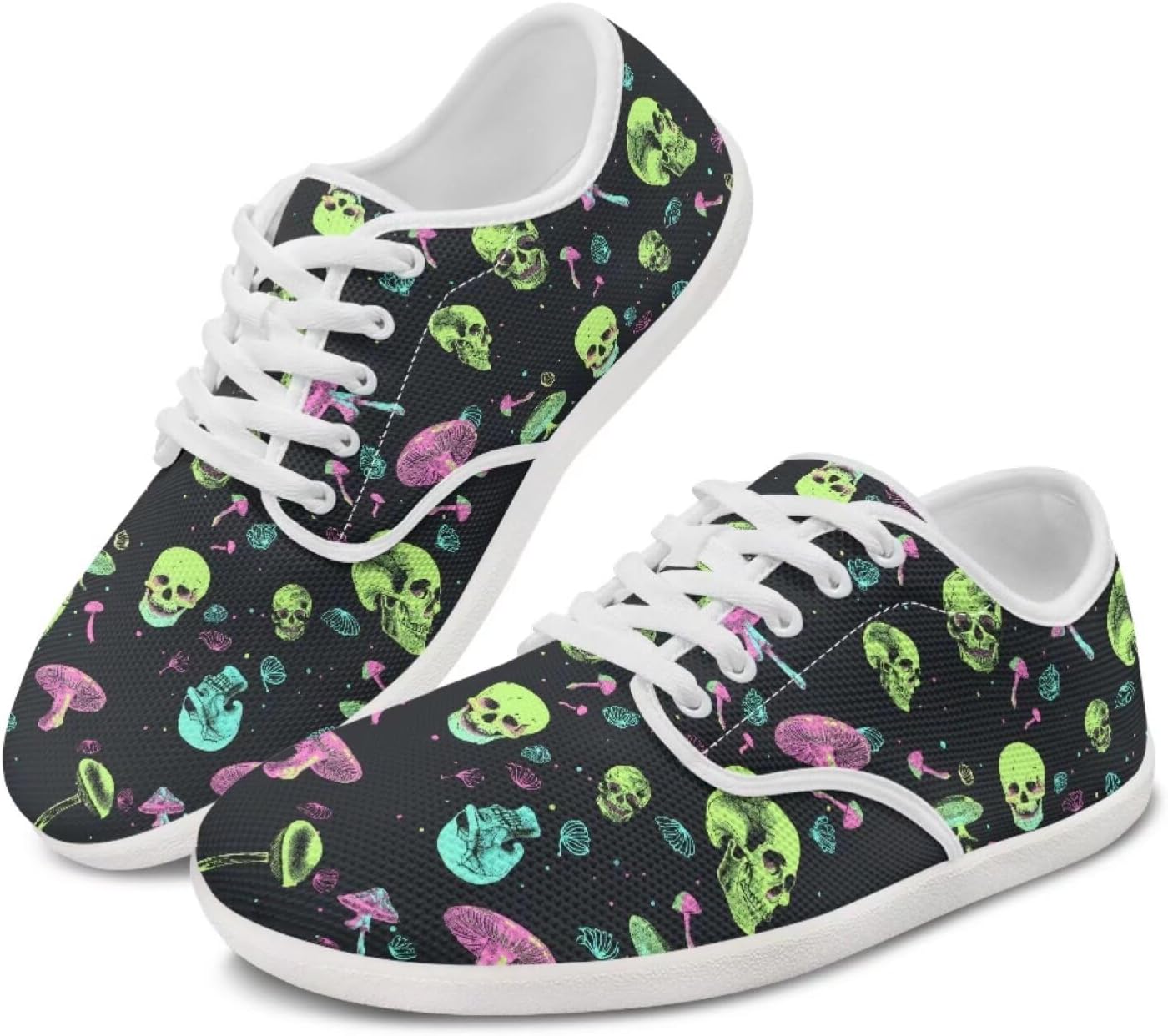 

Женские рабочее кроссовки с черепом широкой ширины теннисные кроссовки для ходьбы на плоских днях рождения спортивные кроссовки Ecaestolph, синий/зеленый/розовый