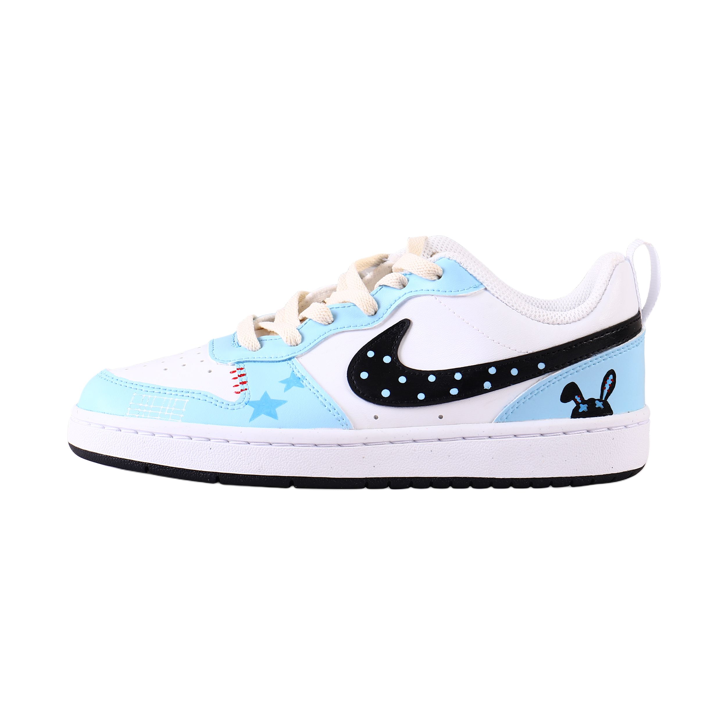 

Nike Кроссовки для скейтбординга Court Borough Gothic Bunny Abrasion Resistant Balance Low top Kids' Blue White Unisex