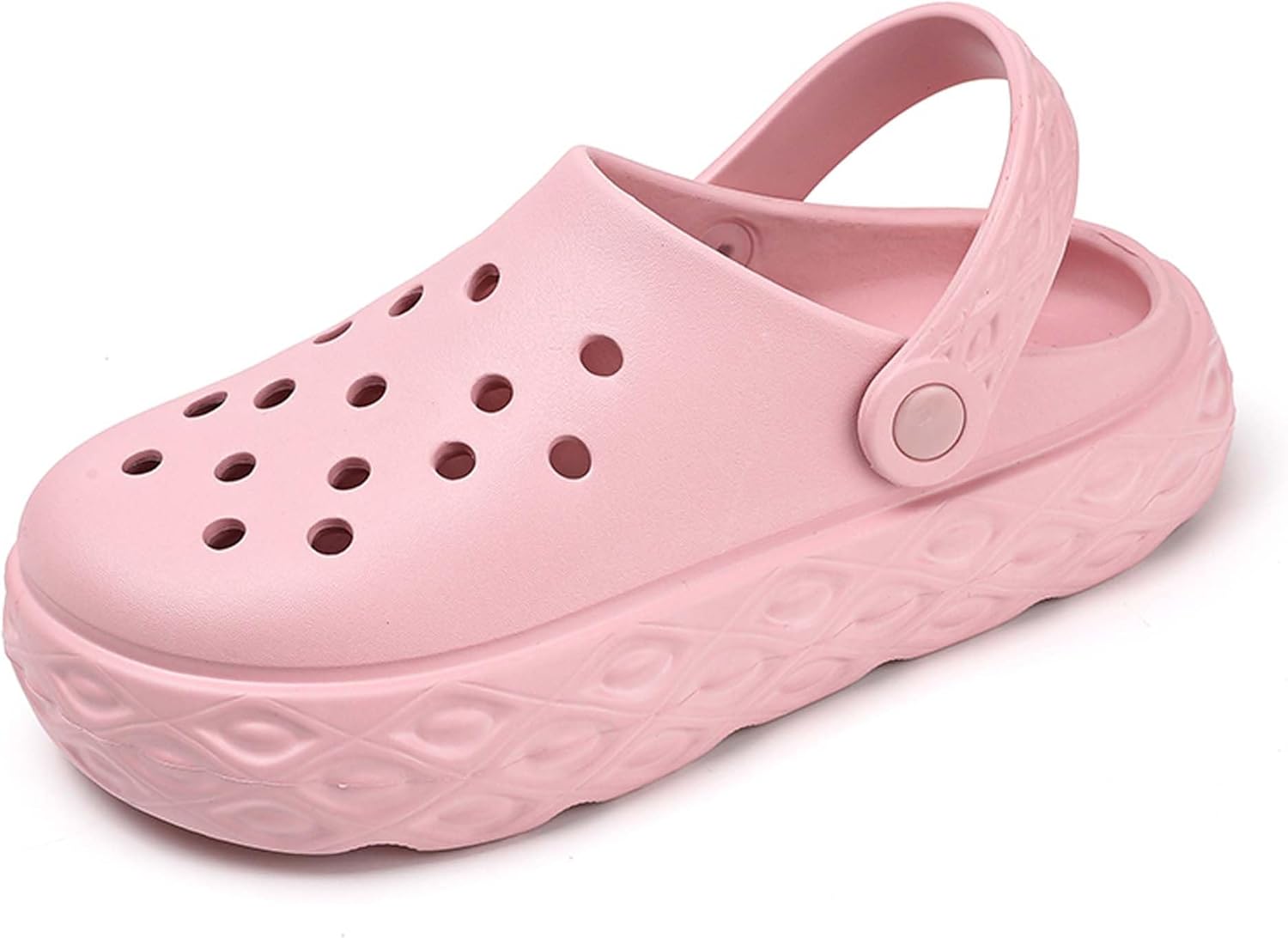 

Мужские и женские сабо, садовая обувь, регулируемые сандалии, противоскользящие, дышащие пляжные тапочки, домашние шлепанцы для душа с толстой подошвой Generic, розовый