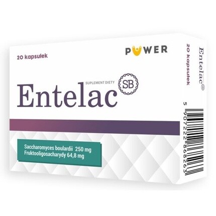 

Entelac SB 20 капсул Пробиотическая комбинация штаммов дрожжей Puwer