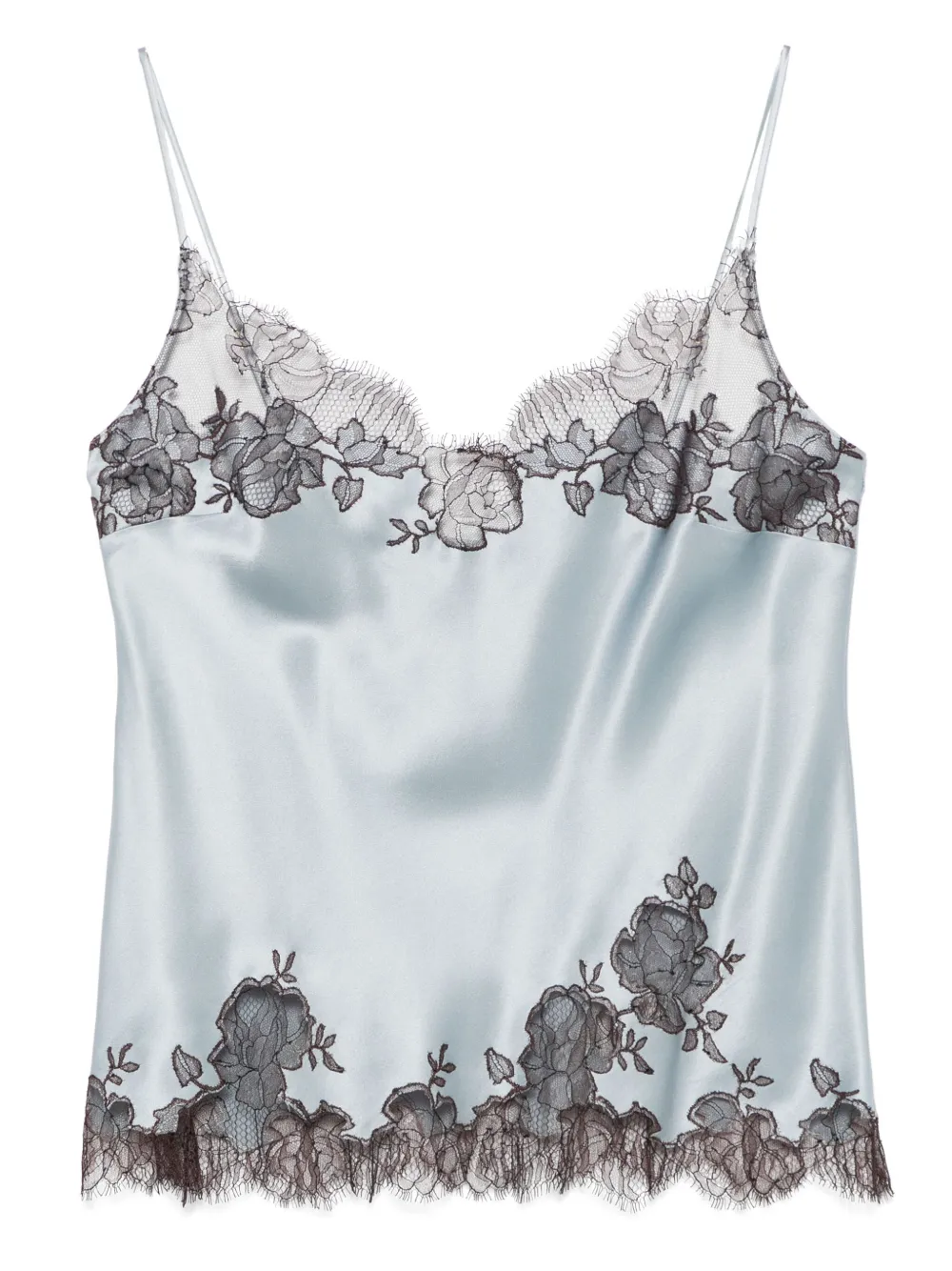 

Шелковый топ Carine Gilson, синий